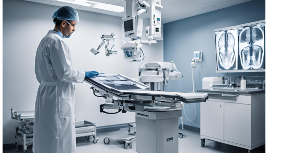 Radiational Professional RSO operating xray Machine